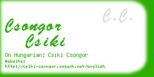 csongor csiki business card